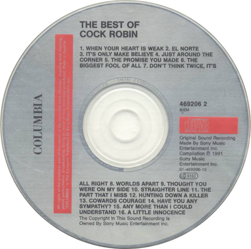 Cock Robin The Best Of Cock Robin : CD